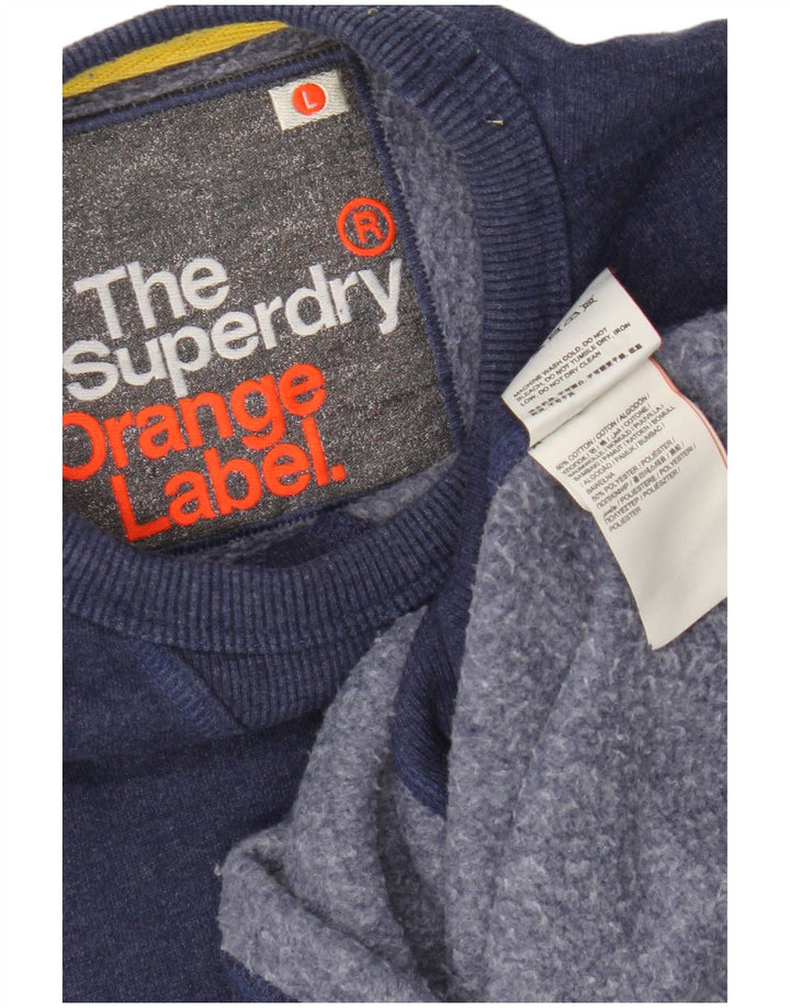 Superdry Sweatshirt til mænd, stor blå bomuld