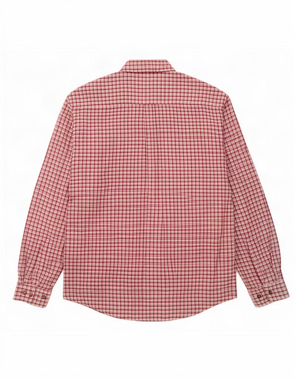 Vintage herre flannel skjorte XL Burgund tern