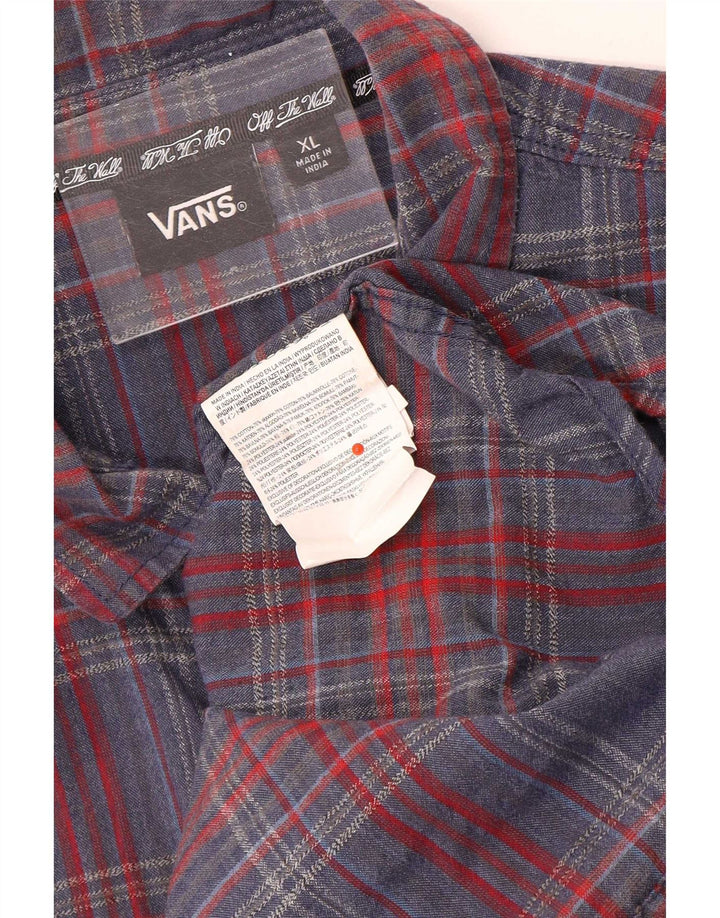 Vans Herre Flanelskjorte XL Flerfarvet ternet bomuld