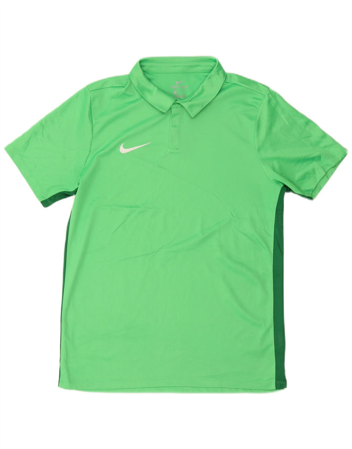Nike Dri Fit poloshirt til mænd, stor grøn farveblok polyester