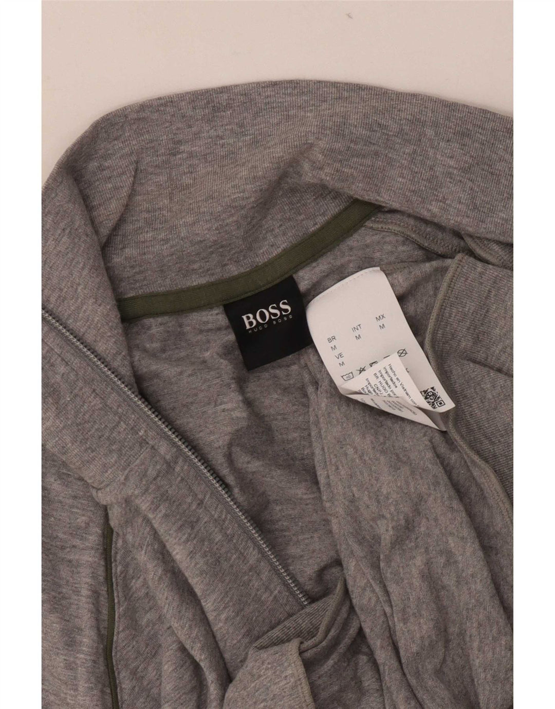 Hugo Boss Herre træningsdragt Topjakke Medium Grey Flecked Bomuld