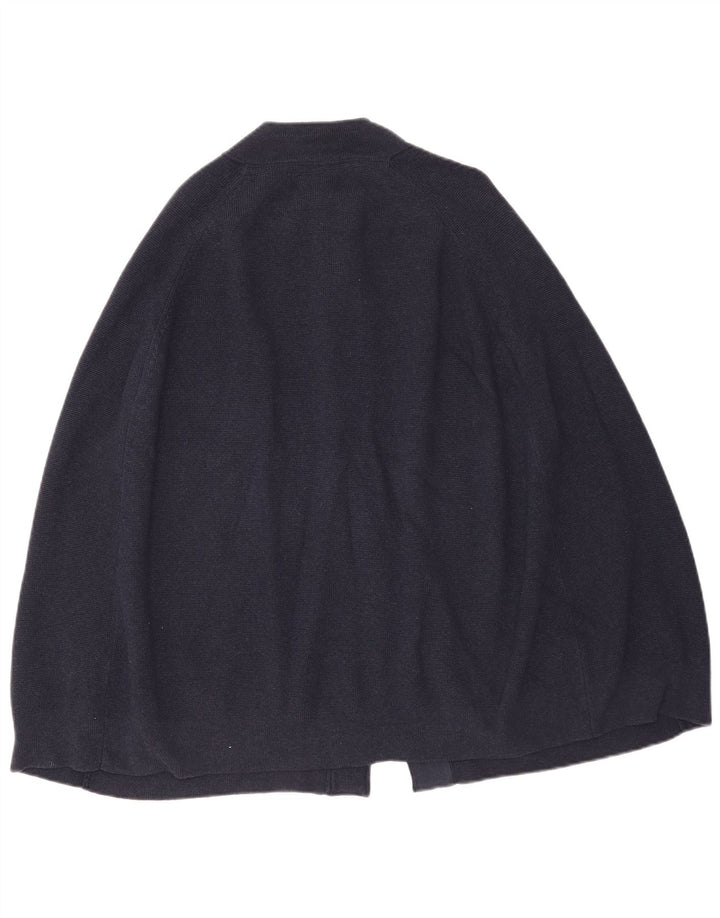 Topshop Dame Poncho Jumper UK 12 Medium Navyblå Bomuld
