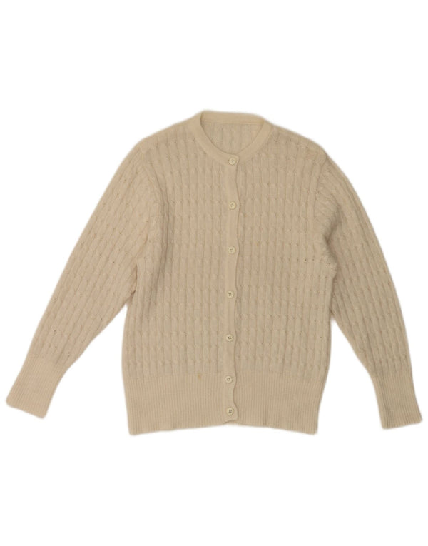 Vintage dame cardigan sweater UK 10 Small White