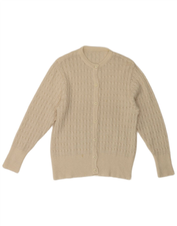 Vintage dame cardigan sweater UK 10 Small White