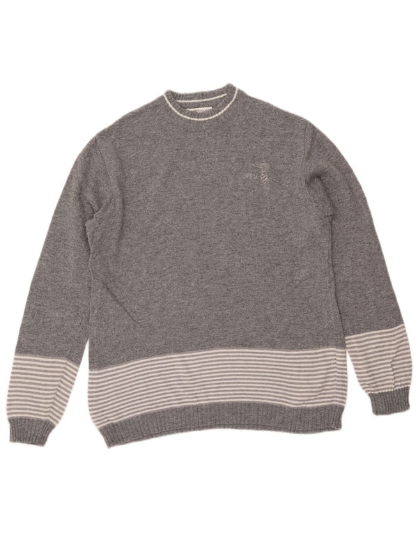 Trussardi Boys Turtle Neck sweater 11-12 år Gråstribet viskose