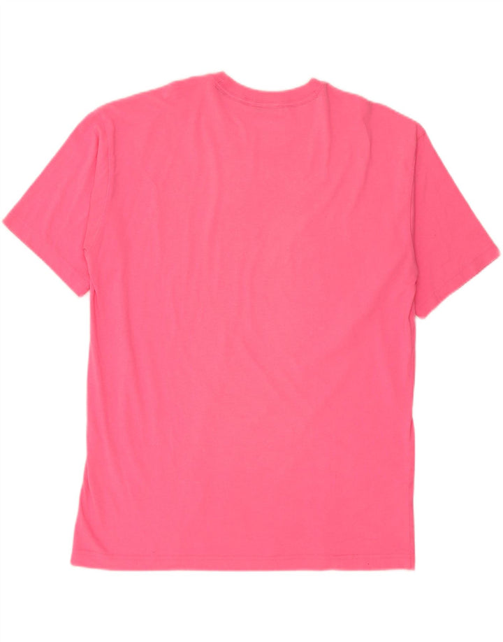 CHAMPION Herre grafisk T-shirt Top Medium Pink Bomuld