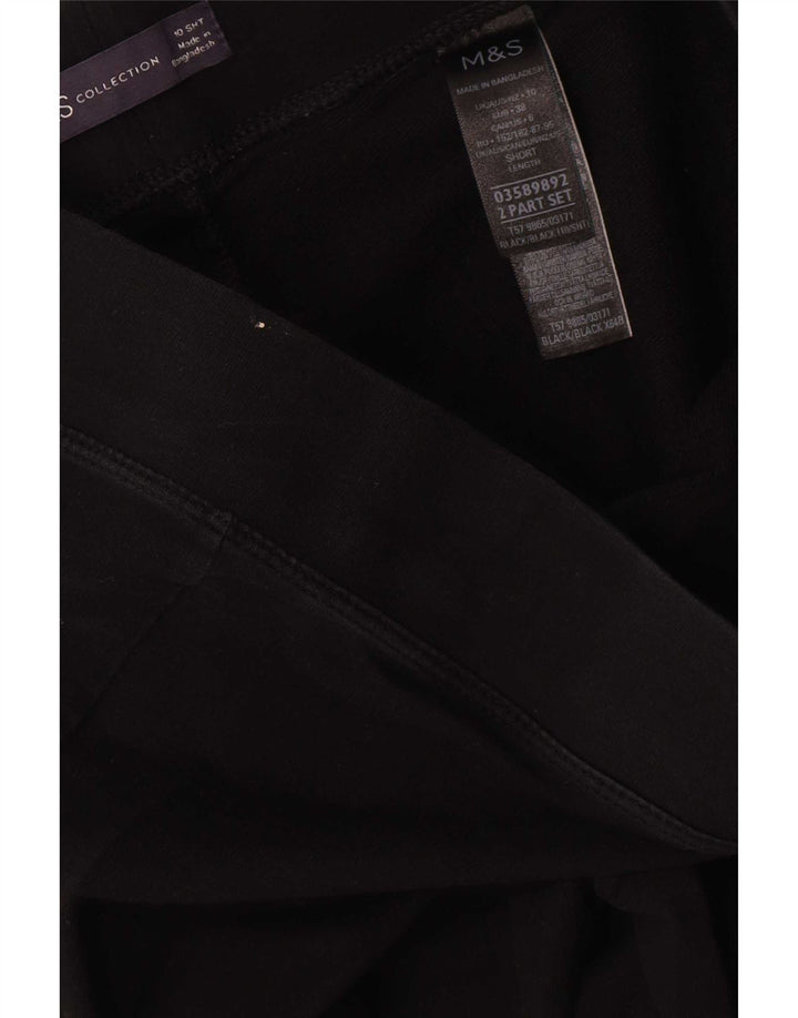 Marks & Spencer Womens Leggings UK 10 Small Black Bomuld