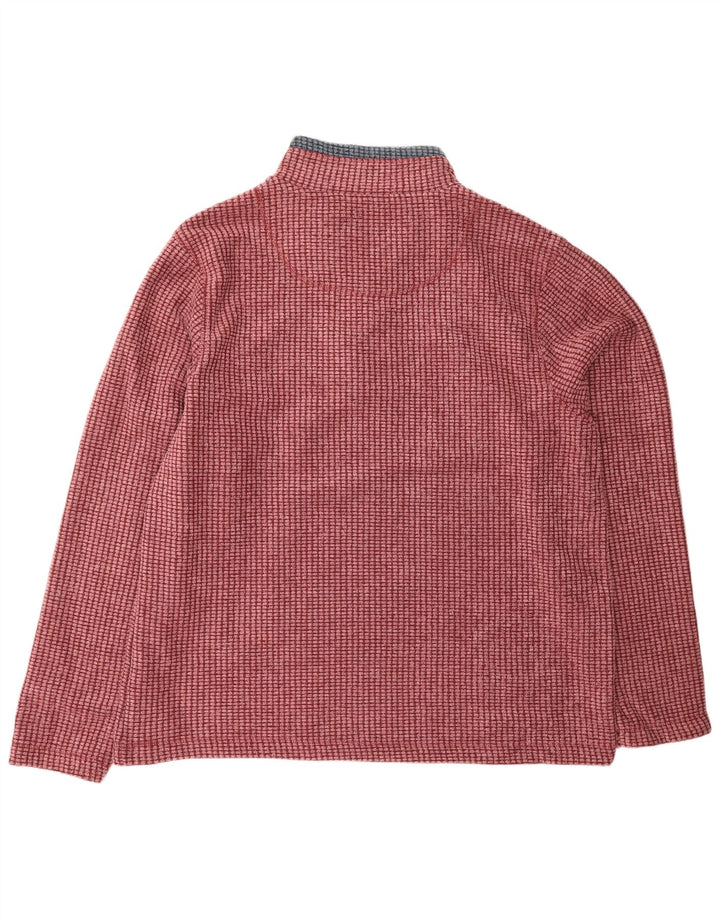 Weird Fish Herre Zip Neck Fleece Jumper 2XL Pink Polyester