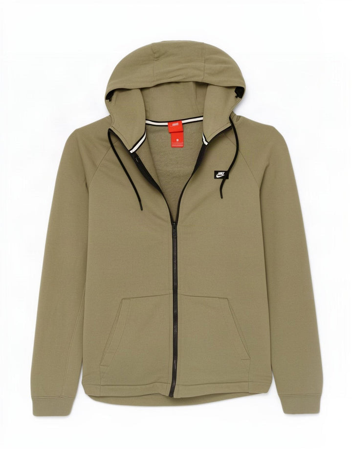 Nike Hættetrøje med lynlås til mænd, lille Khaki Bomuld