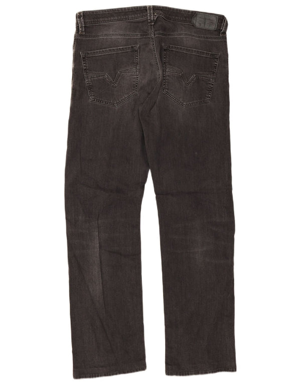 Diesel Herre Larkee Regular Straight Jeans W34 L32 Grå Bomuld