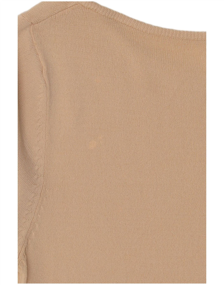 Zara Dame Bluse Top UK 12 Medium Beige