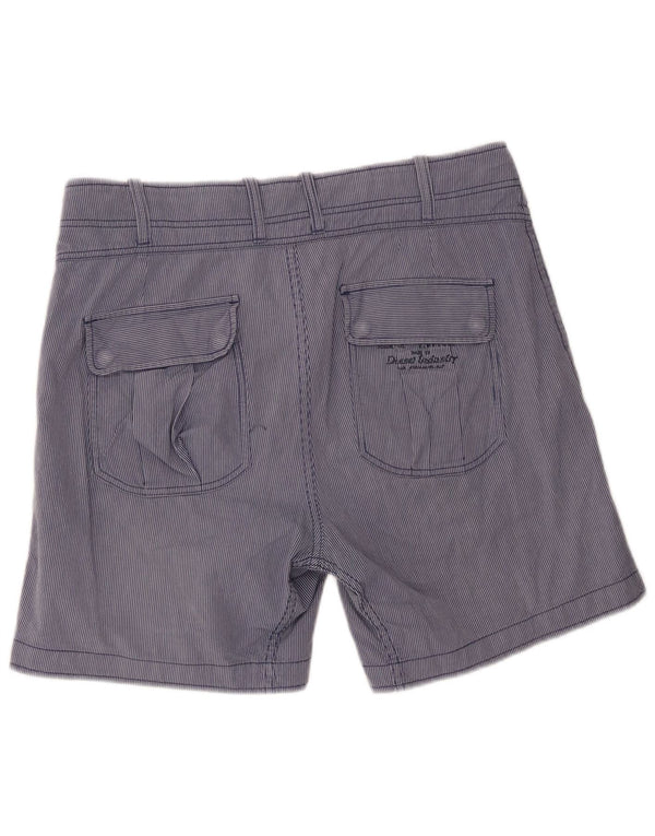 Diesel Herre Casual Shorts W32 store blå stribet bomuld