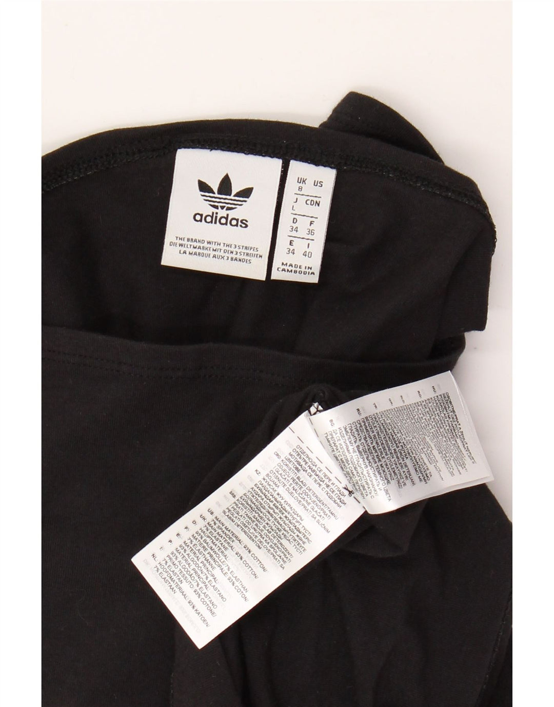 ADIDAS Dame 3/4 ærme off Shoulder Kjole UK 8 Small Black Bomuld
