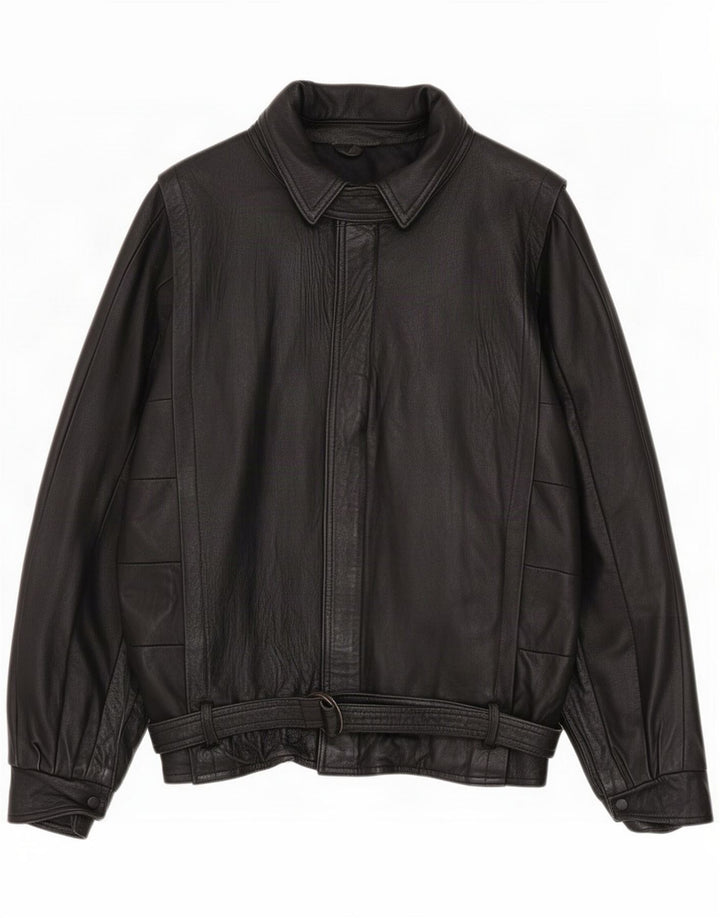 Vintage læderjakke til mænd UK 40 Large Black