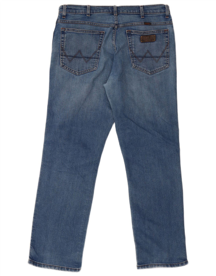 Wrangler Herre Texas Stretch Straight Jeans W36 L30 Blå Bomuld