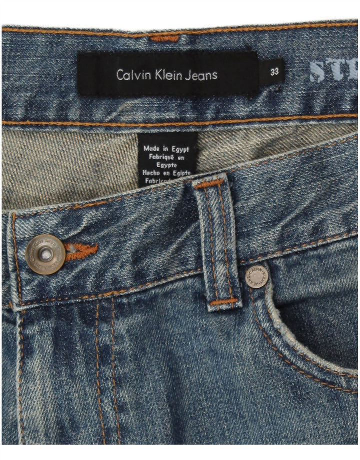 Calvin Klein Herre Denim Shorts W33 Medium Blue Bomuld