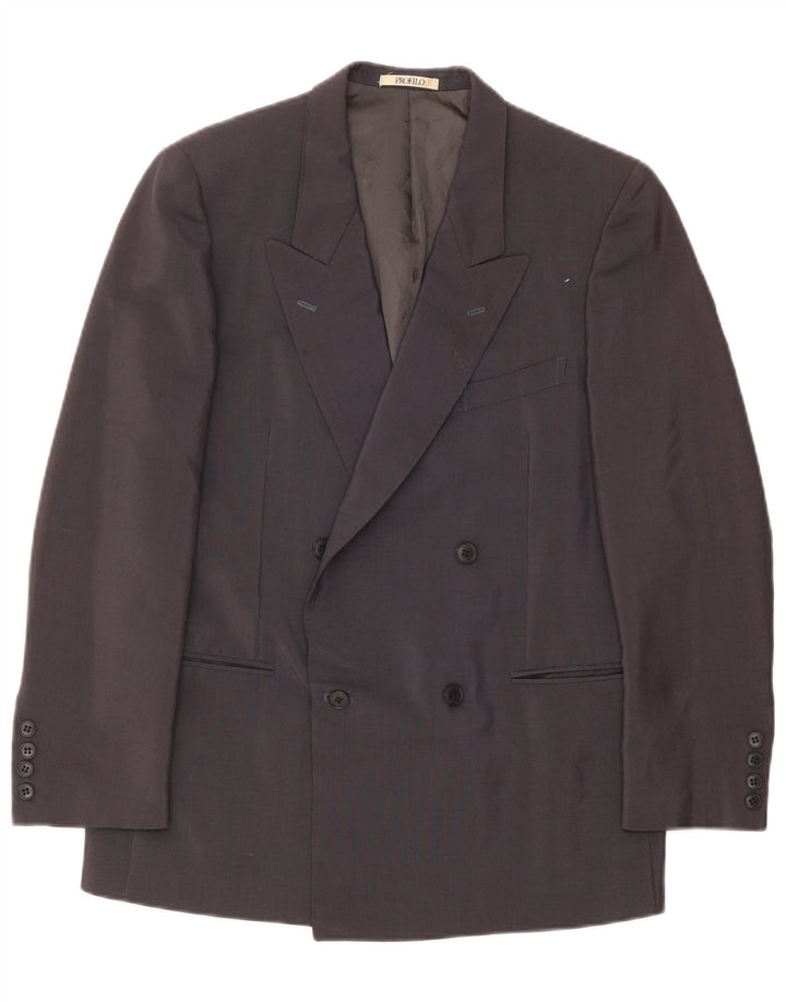 Profilo Herre 3/4 ærmet dobbeltradet blazerjakke UK 38 Medium Grey