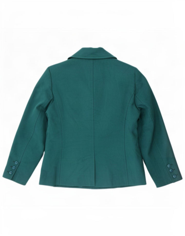 Marks & Spencer Womens Pea Coat UK 16 Large Green Polyester