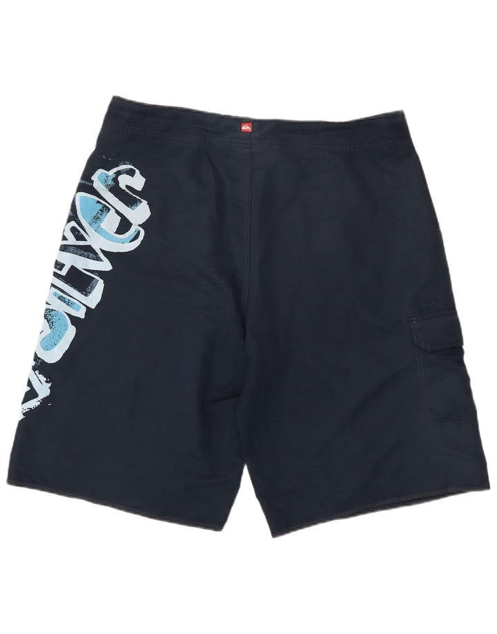 Quiksilver grafiske badeshorts til mænd store marineblå polyester