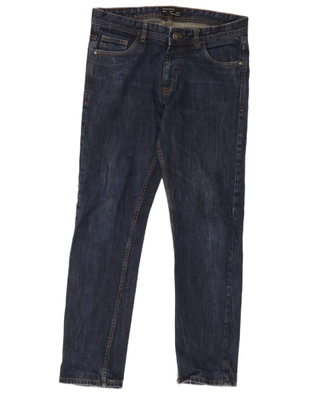 Zara Herre Slim Jeans EU 40 Medium W32 L29 Marineblå Bomuld