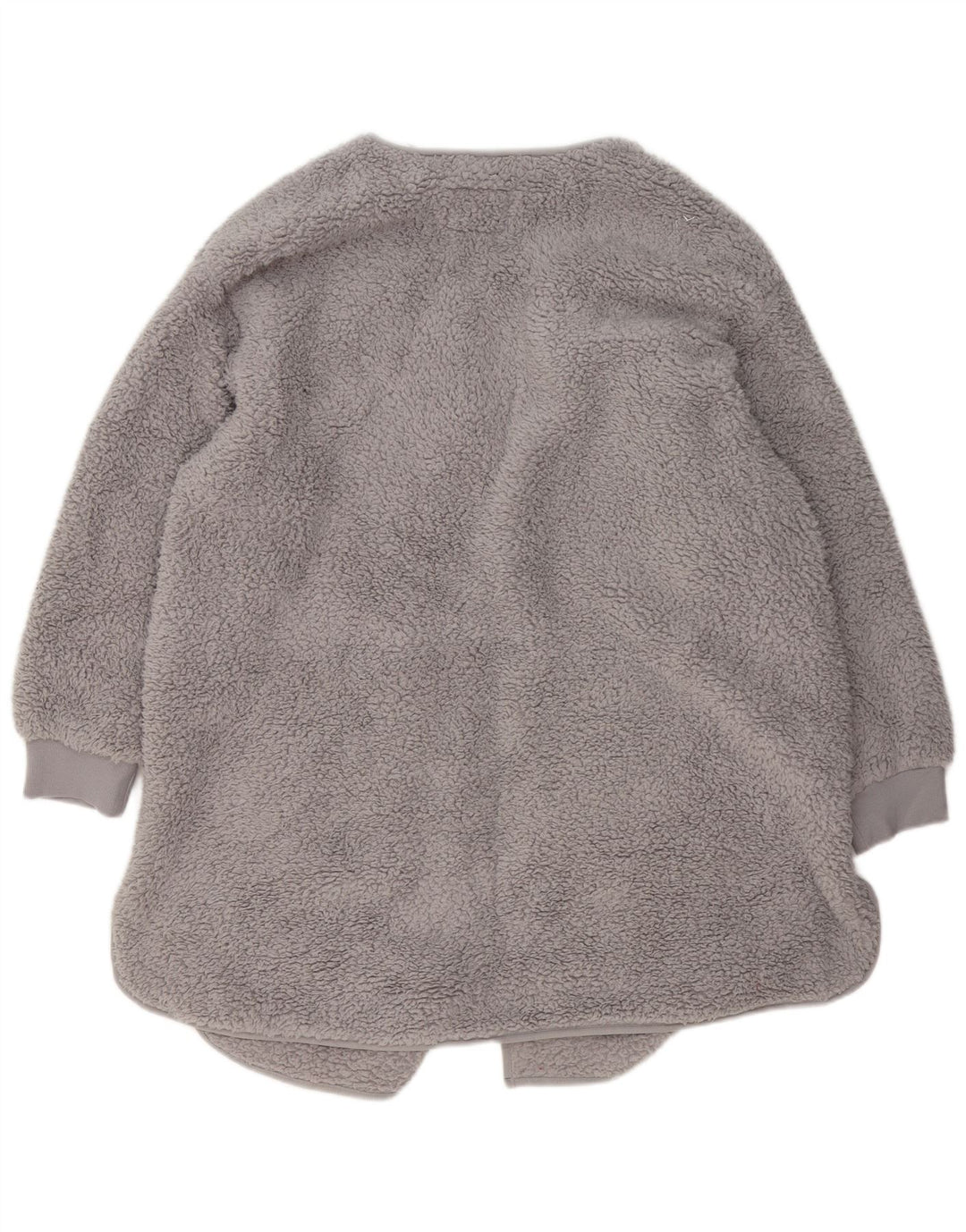 Marks & Spencer Dame Oversized Åben Fleece Overfrakke UK 16 Large Grå