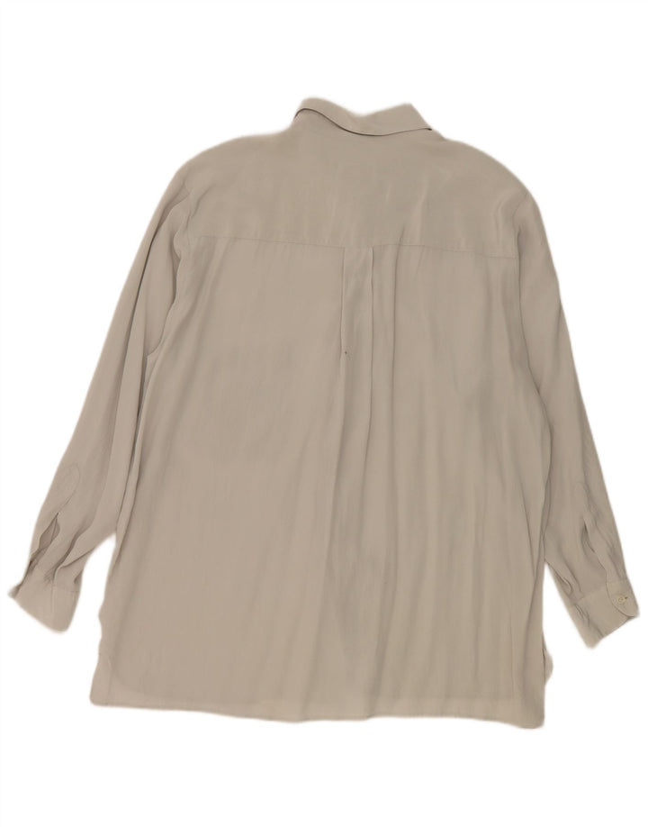 Pancaldi skjortebluse til kvinder UK 18 XL Grå Silke