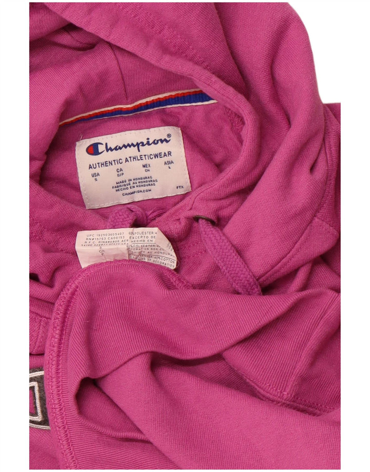 CHAMPION Grafisk hættetrøje til kvinder UK 10 Small Pink Polyester