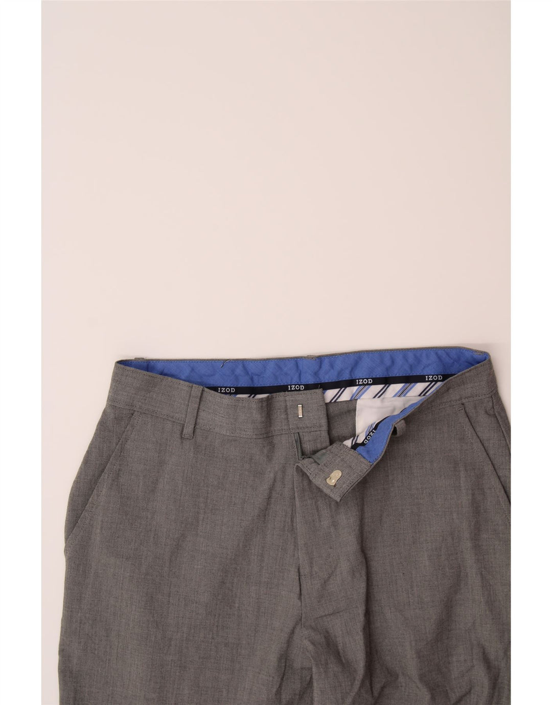 IZOD Boys Slim Chino Trousers 15-16 Years  Grey Polyester Vintage Izod and Second-Hand Izod from Messina Hembry 