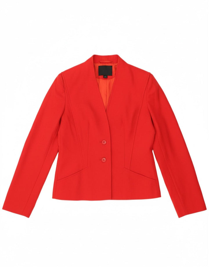 PRIVATE Womens 2 Button Blazer Jacket UK 10 Small Red New Wool