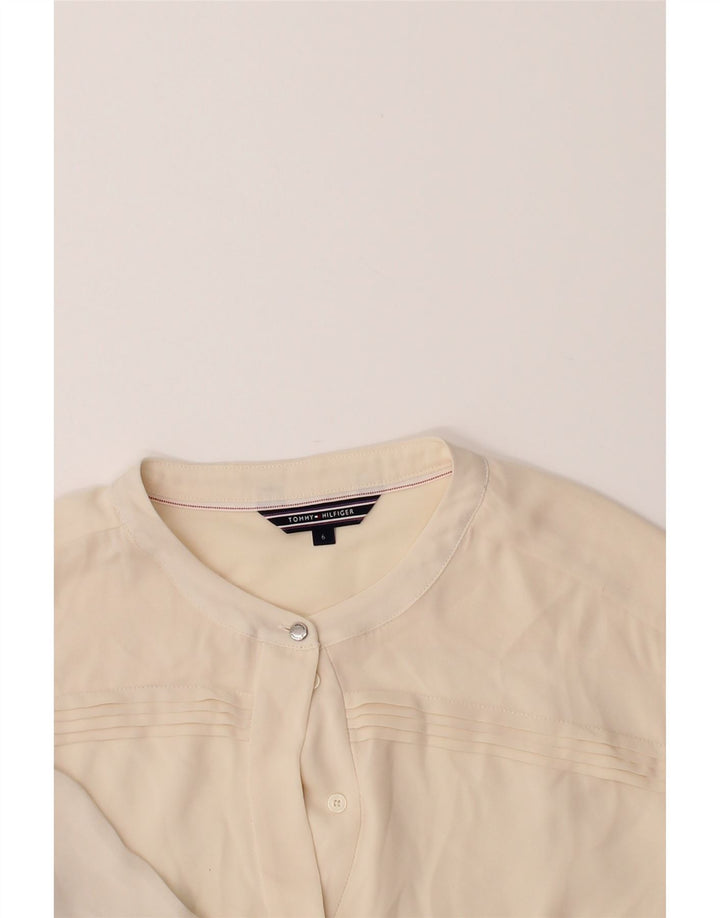TOMMY HILFIGER Womens Long Sleeve Blouse Top US 6 Medium Off White Vintage Tommy Hilfiger and Second-Hand Tommy Hilfiger from Messina Hembry 
