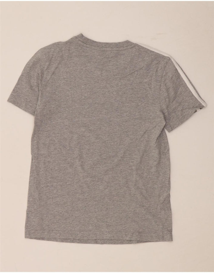Adidas Womens Crop T-Shirt Top UK 8/10 Small Grey Cotton