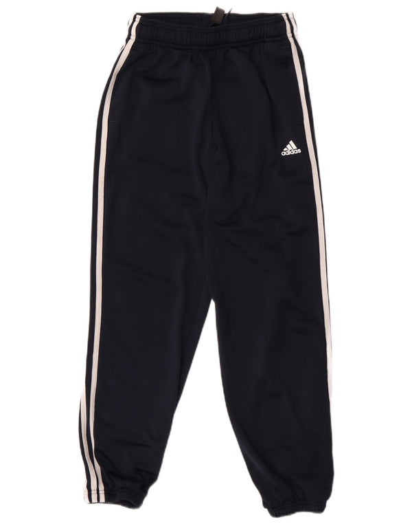 Adidas Drenge Træningsdragt Bukser Joggers 11-12 År Marineblå Polyester