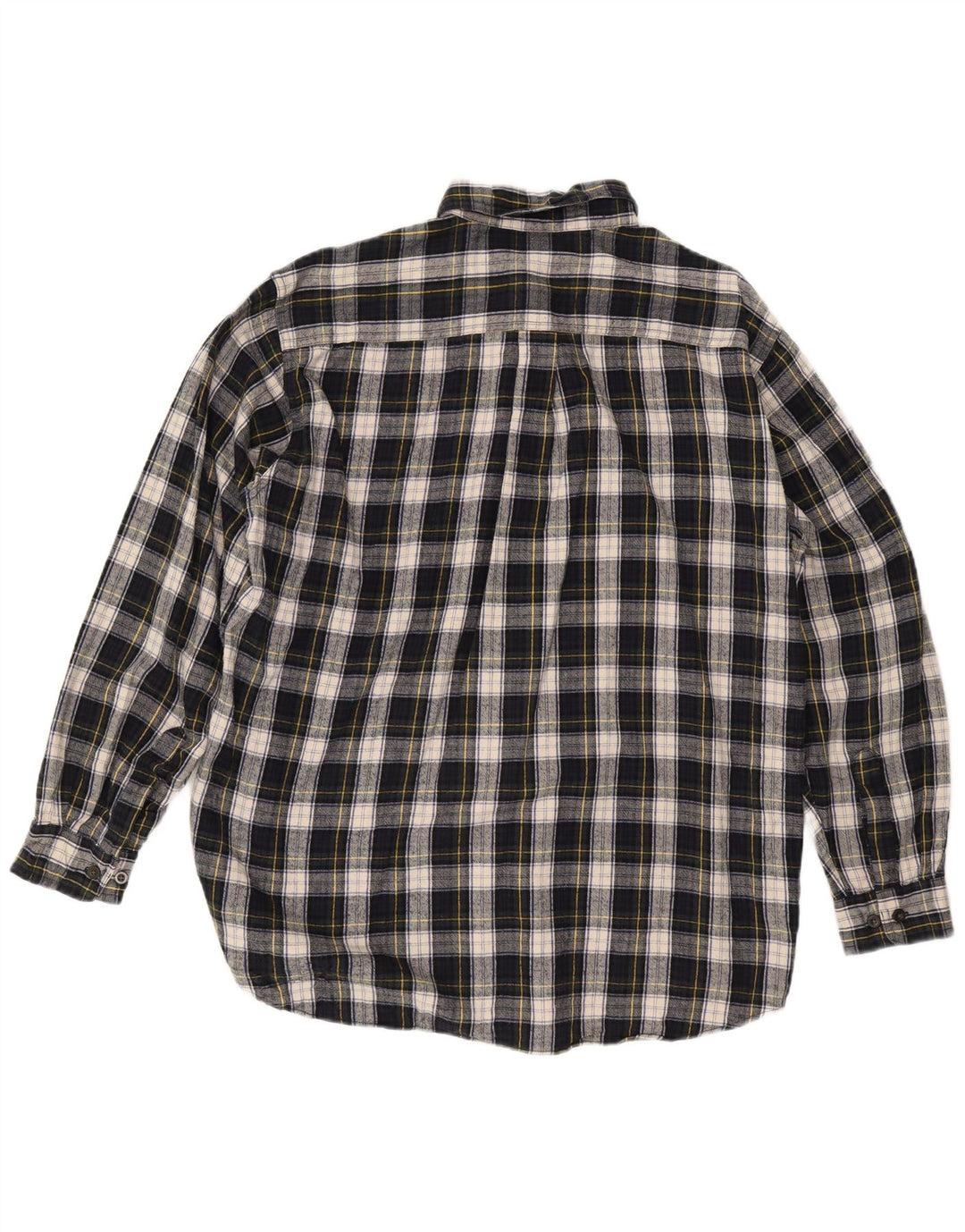 L.L.BEAN Flannelskjorte til mænd Stor marineblå ternet bomuld