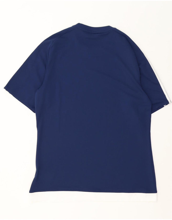 Adidas Herre Climalite T-Shirt Top Medium Marineblå Polyester