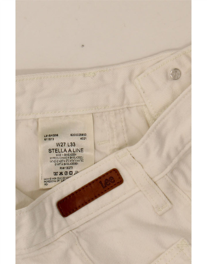 LEE Dame Stella Jeans med brede ben W27 L27 Hvid Bomuld
