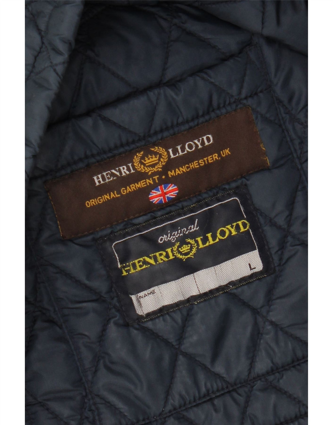 HENRI LLOYD Mens Quilted Jacket UK 40 Large Navy Blue