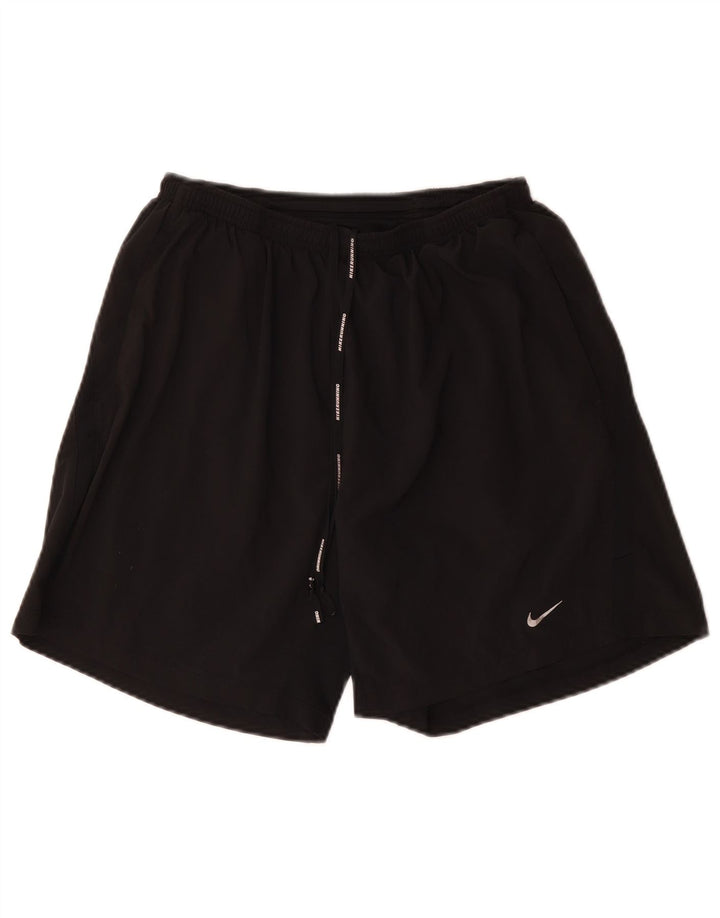 Nike Herre Dri Fit sportsshorts, store sorte polyester