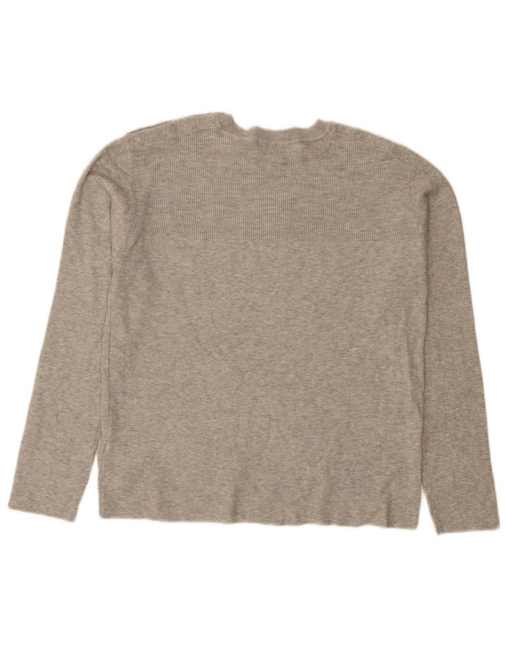 Marks & Spencer Dametop Langærmet UK 12 Medium Grey Viscose