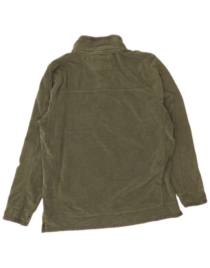 Weird Fish Herre Zip Neck Fleece Jumper Stor Grøn Polyester