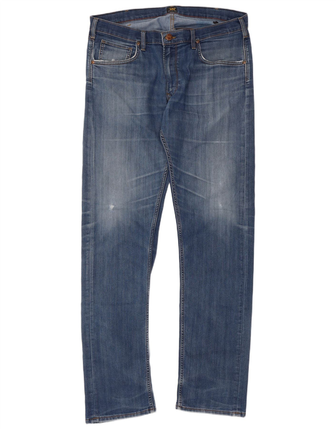 Lee Straight Jeans til mænd W38 L36 blå bomuld