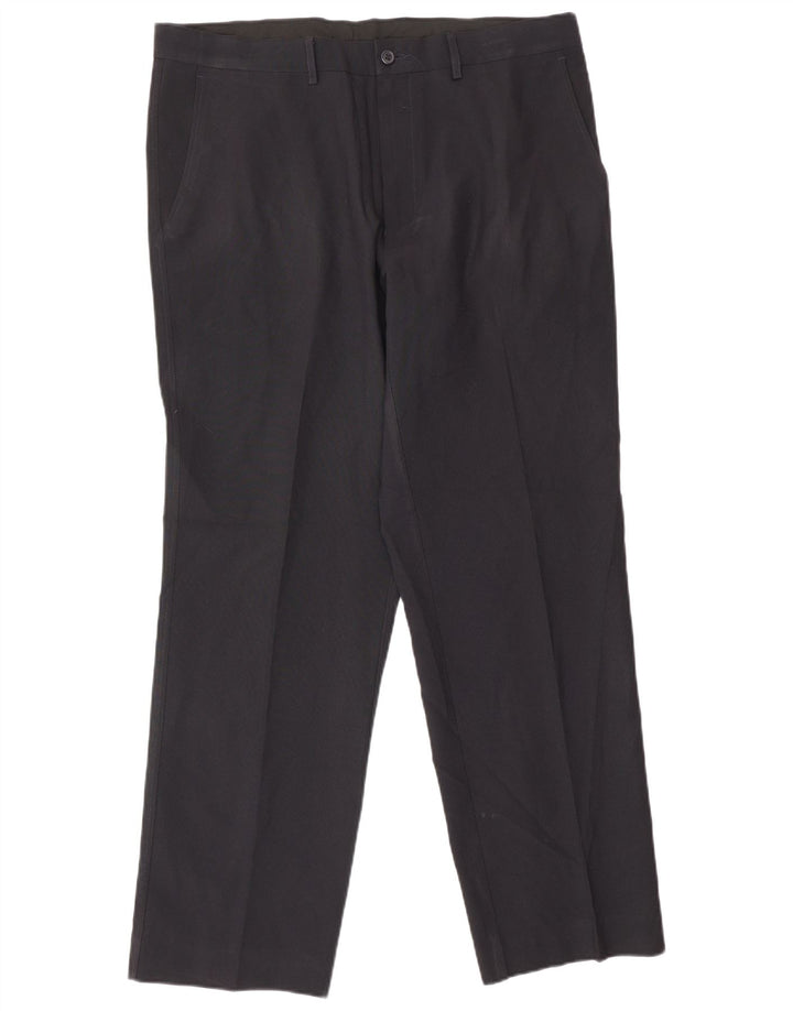 Marks & Spencer Straight Suit Bukser til mænd W36 L31 Marineblå polyester