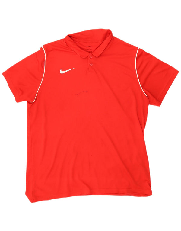 Nike Herre Dri Fit Polo Shirt 2XL Rød Polyester