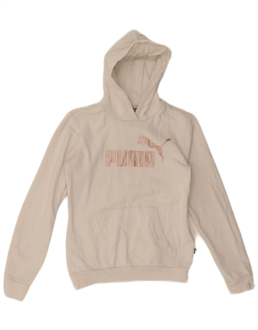 Puma piger grafisk hættetrøje 15-16 år hvid