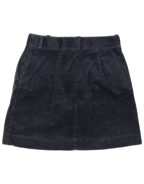 Tommy Hilfiger dame fløjlsnederdel US 8 Medium W28 Marineblå bomuld