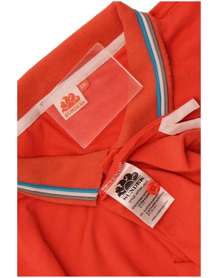 Sundek Herre Polo Shirt 2XL Orange Bomuld
