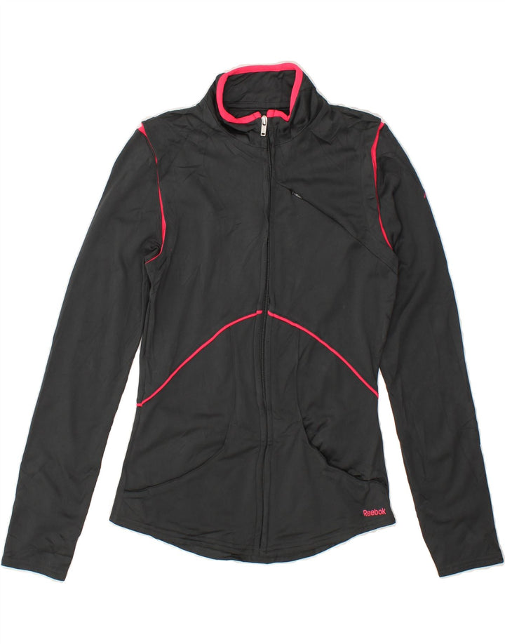 REEBOK Womens Tracksuit Top Jacket UK 10 Small Grey Polyester Vintage Reebok and Second-Hand Reebok from Messina Hembry 