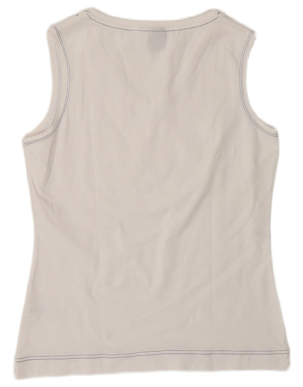 Reebok Damevest Top UK 14 Stor Hvid Bomuld