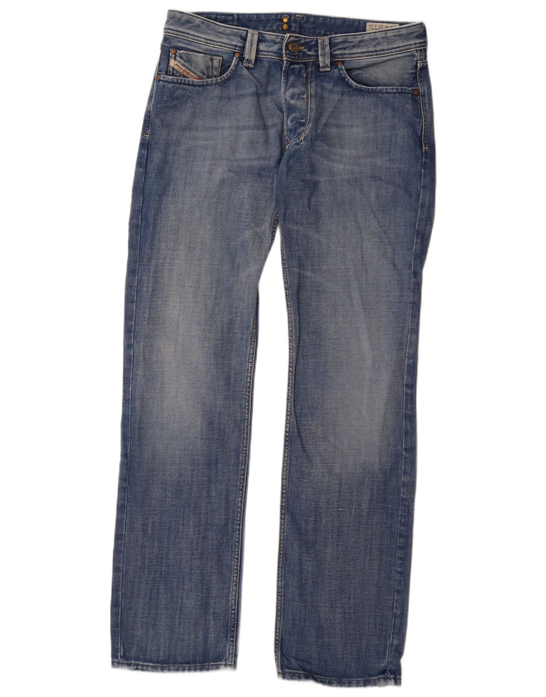 Diesel Herre Larkee Straight Jeans W32 L34 Blå Bomuld
