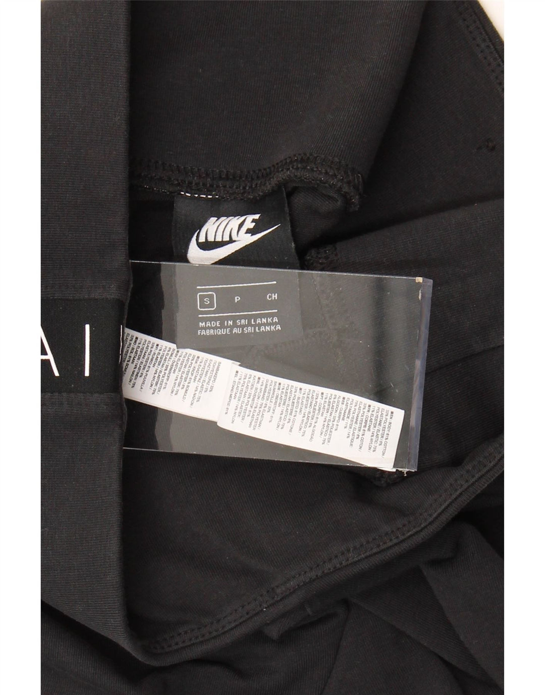 NIKE Womens Graphic Leggings UK 10 Small  Black Cotton Vintage Nike and Second-Hand Nike from Messina Hembry 