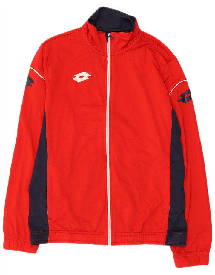 LOTTO Herre grafisk træningsdragt Topjakke Medium Rød Colourblock Polyester